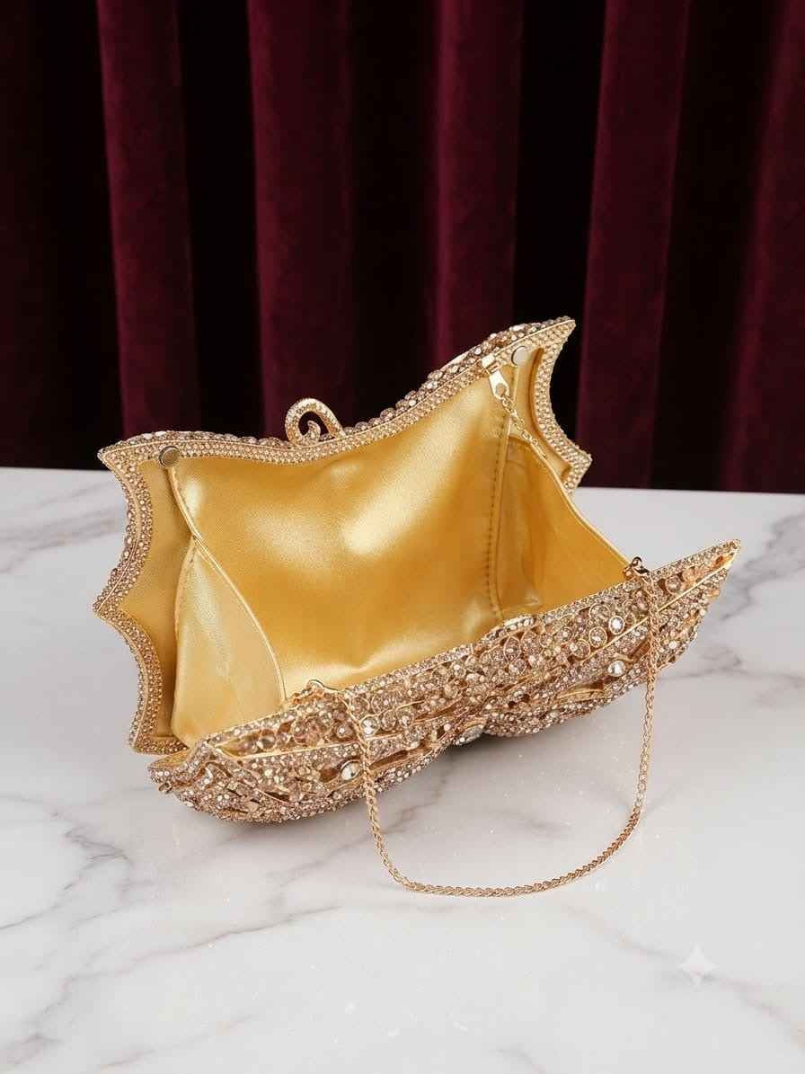 Butterfly crystal clutch