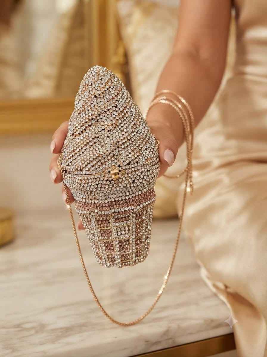 Softy shape crystal bag