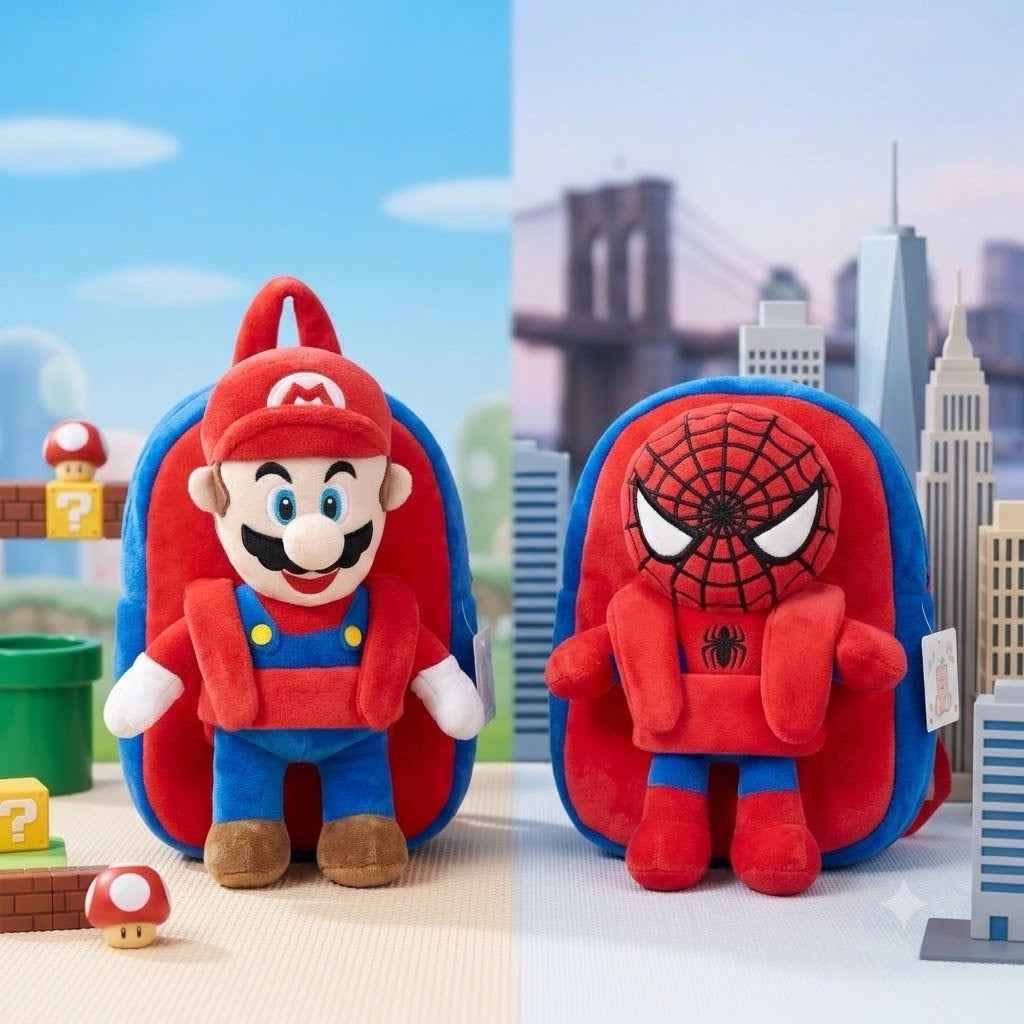 Super Mario & spider Ma’m plush toy backpack