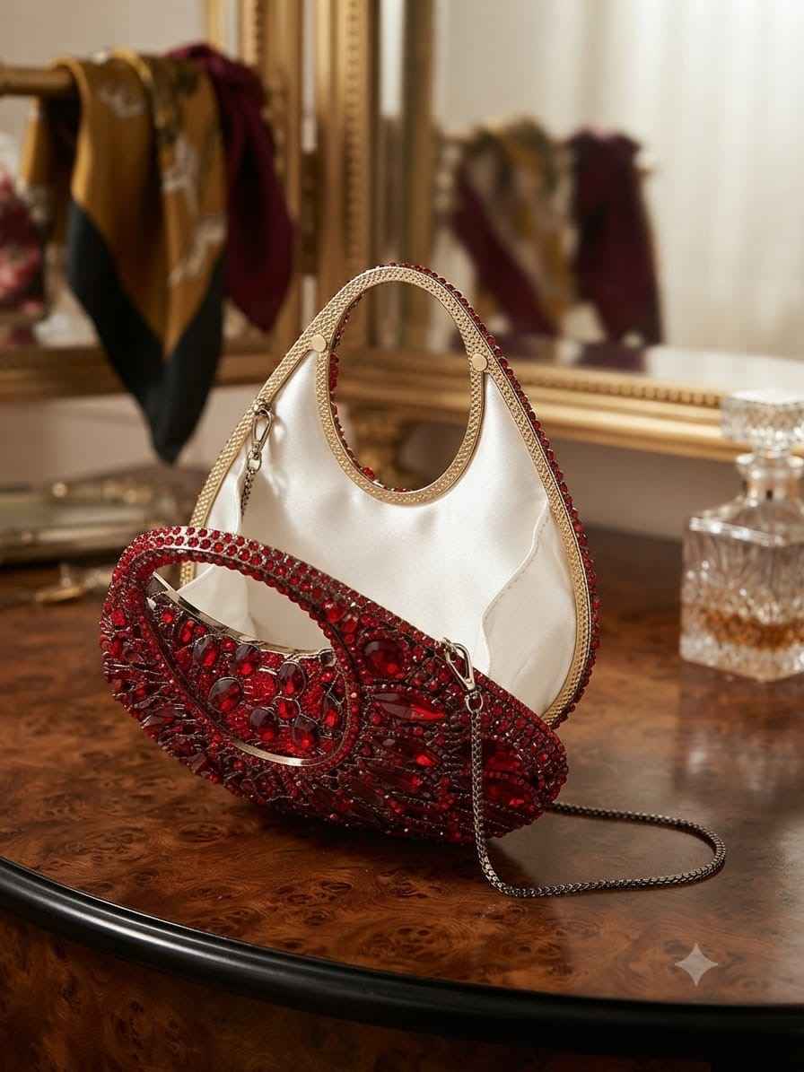 Crystal rhinestone clutch
