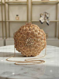 Luxury Flower crystal clutch