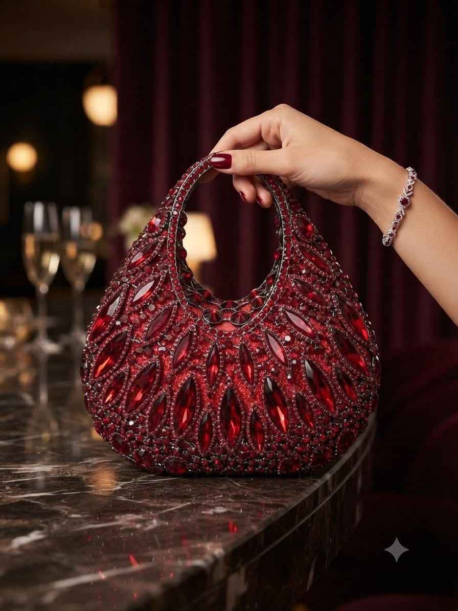 Crystal rhinestone clutch