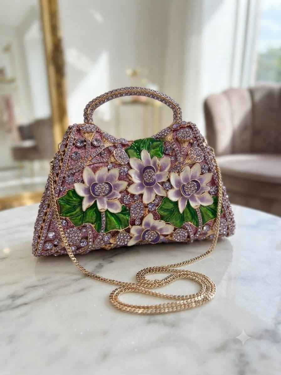 Luxury crystal clutch