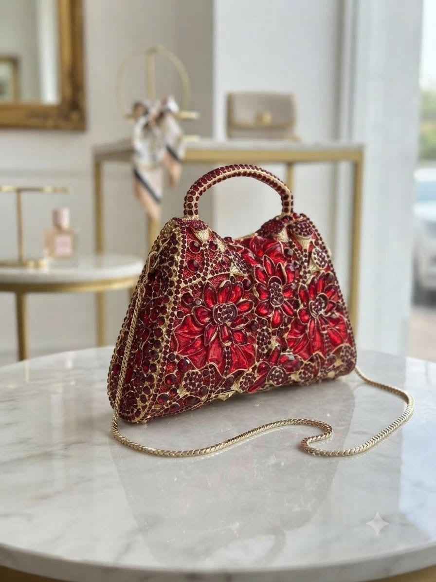 Luxury crystal clutch