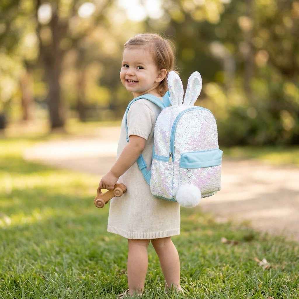 Metallic sequenced kids bag