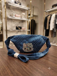 Denim waist bag with hello Kitty character # 8196 Kt