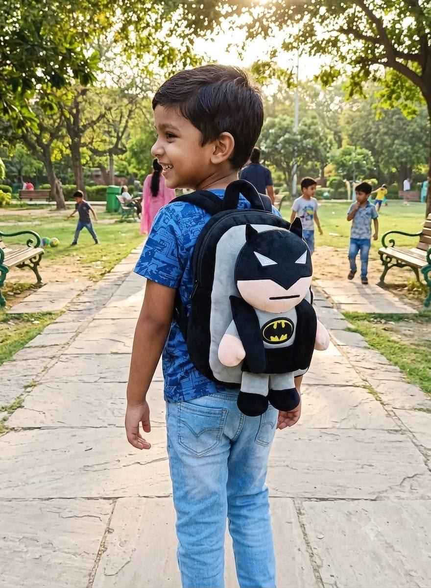 Captain America / batman theme  plush carton backpack