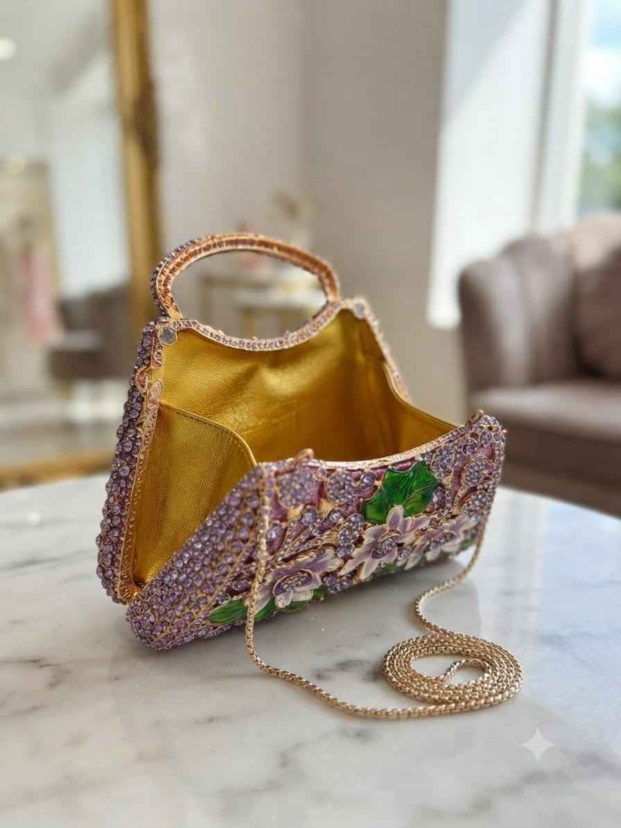 Luxury crystal clutch