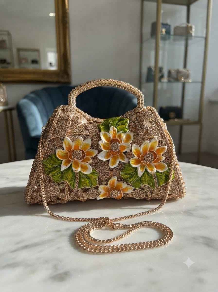 Luxury crystal clutch