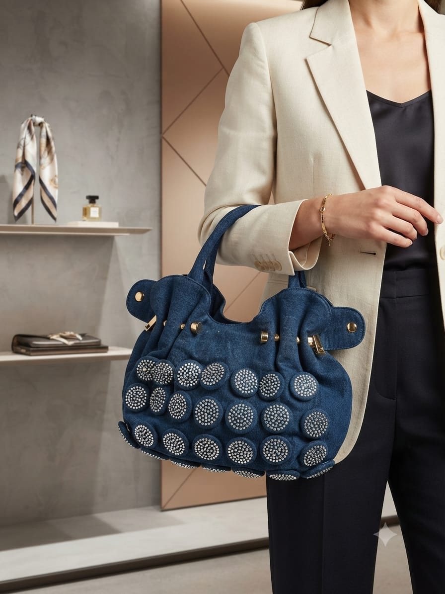 Denim bag 259703#