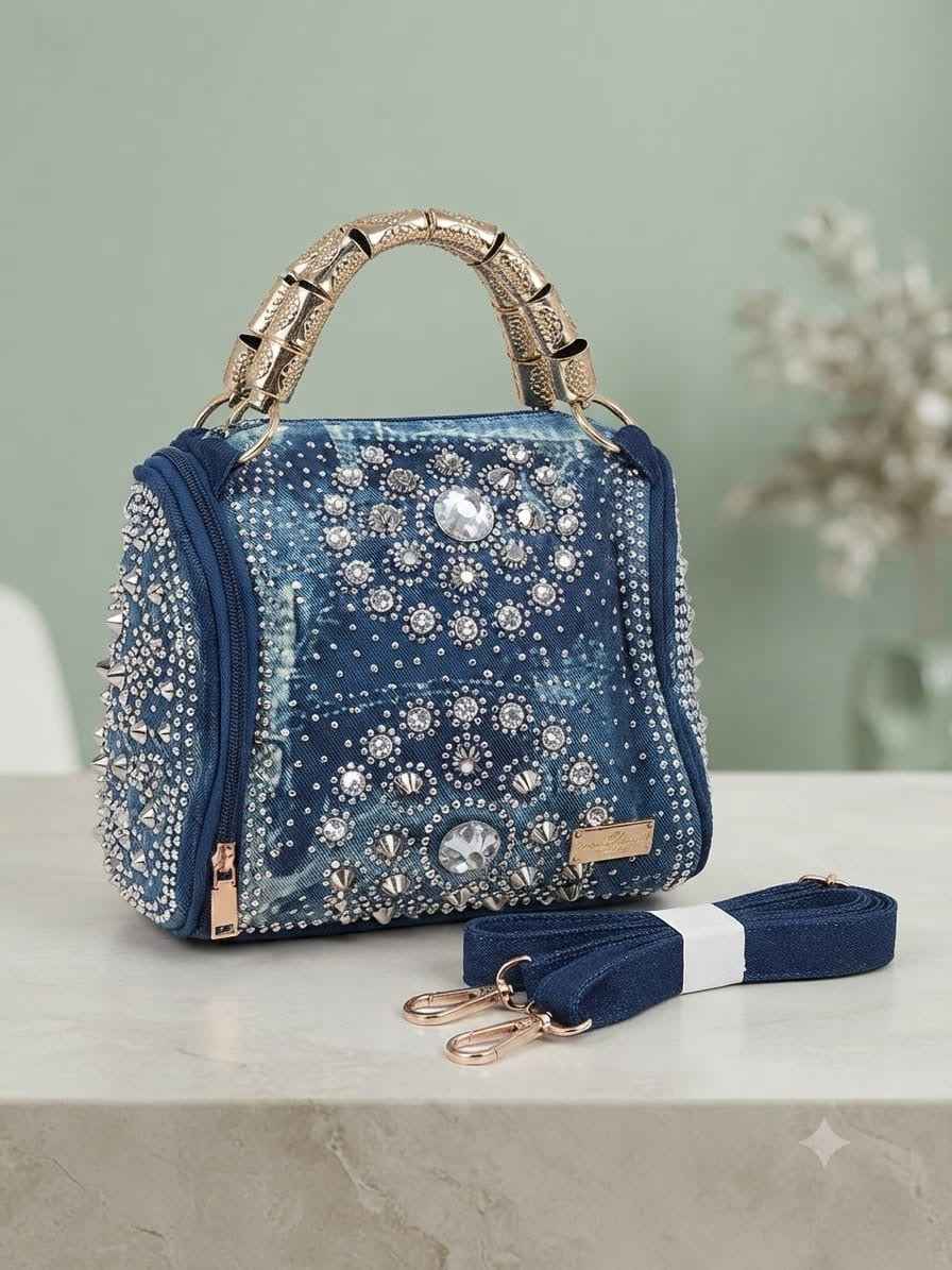 Denim speedy bag #8564-11