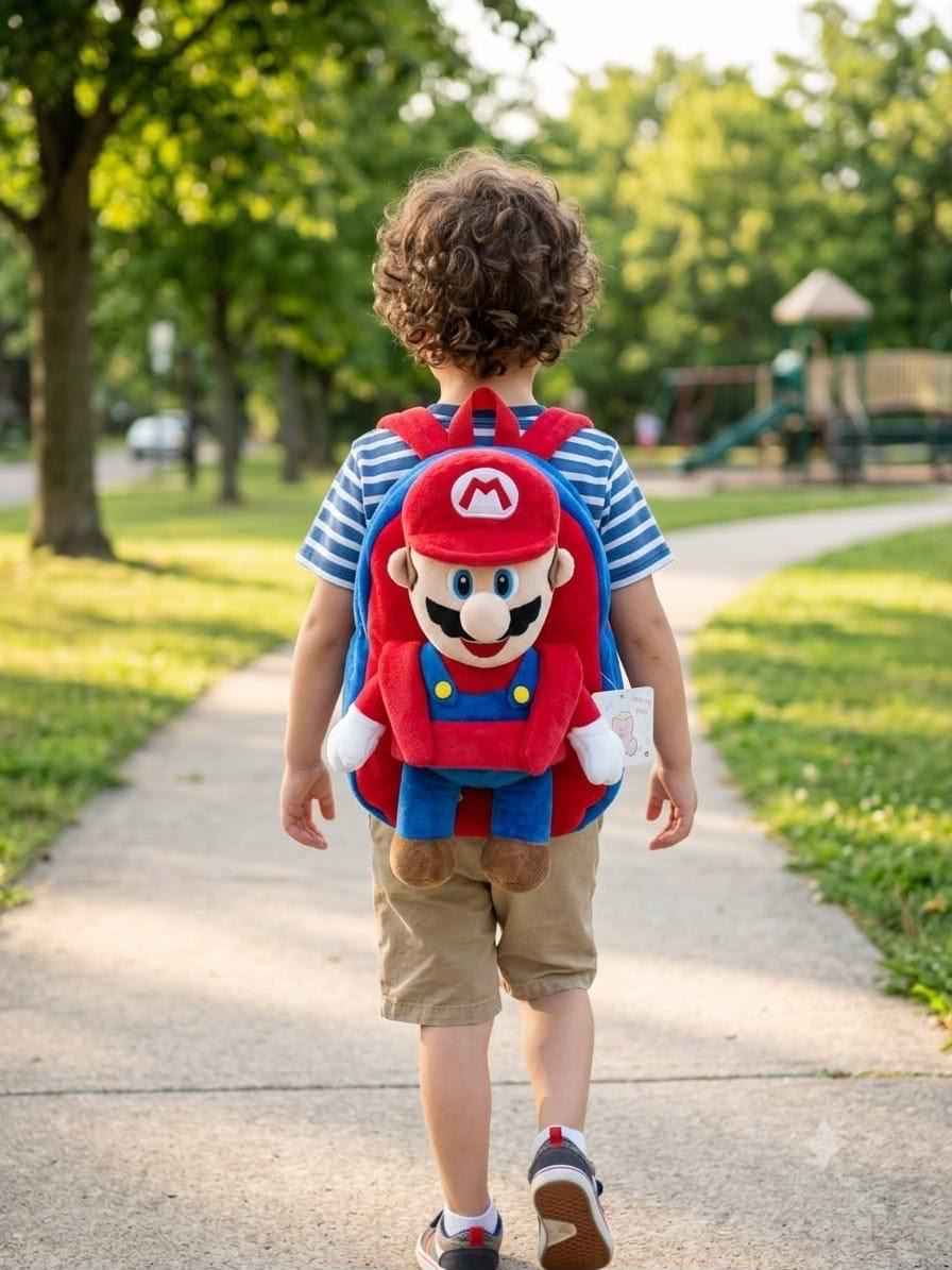 Super Mario & spider Ma’m plush toy backpack