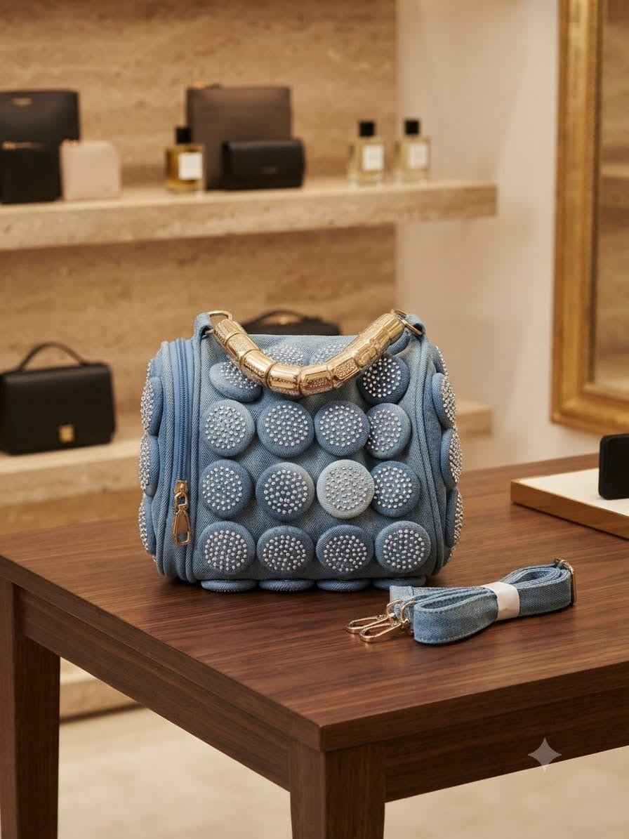 Denim hobo bag #8564