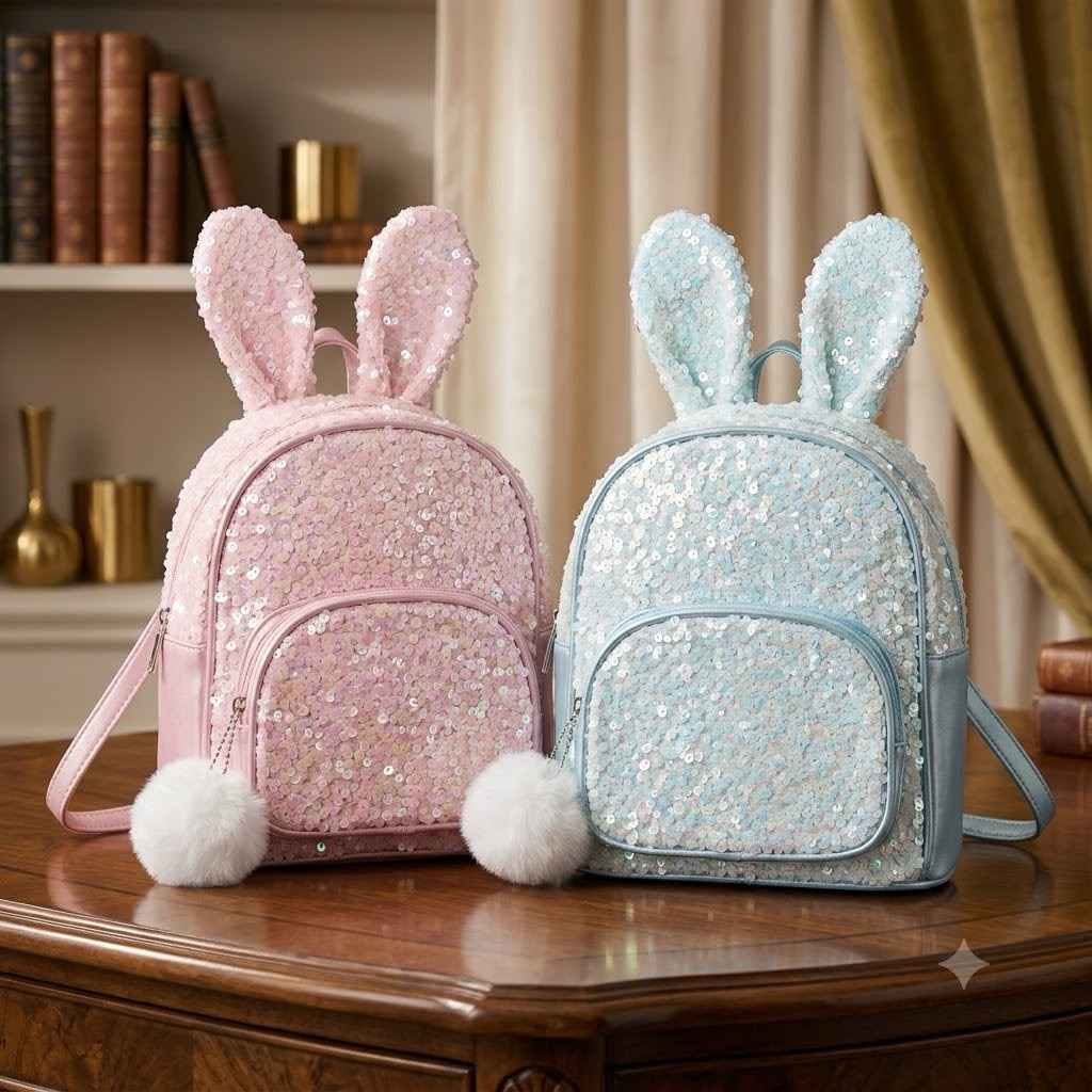 Metallic sequenced kids bag