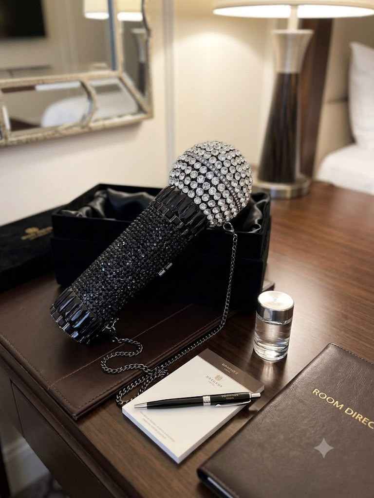 Mike rhinestone clutch