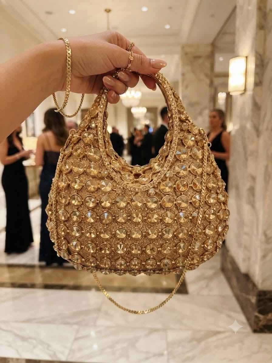 Crystal hobo rhinestone bag