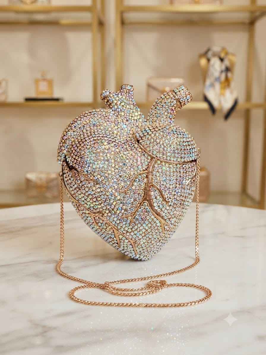 Crystal rhinestone clutch