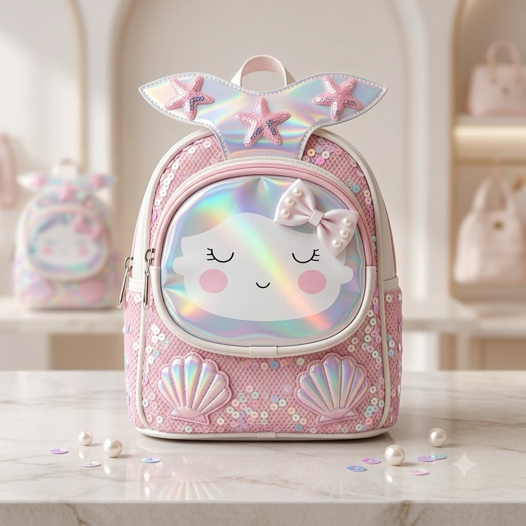 Metallic  sequenced kids bags