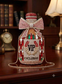 Champagne crystal bag