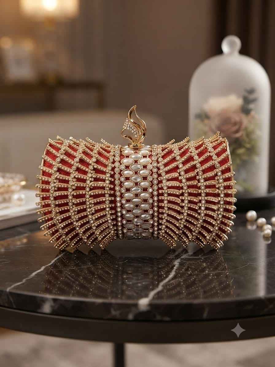 Crystal rhinestone evening clutch