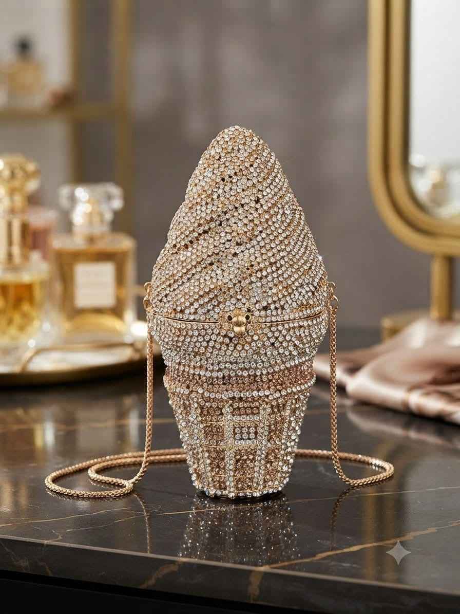 Softy shape crystal bag