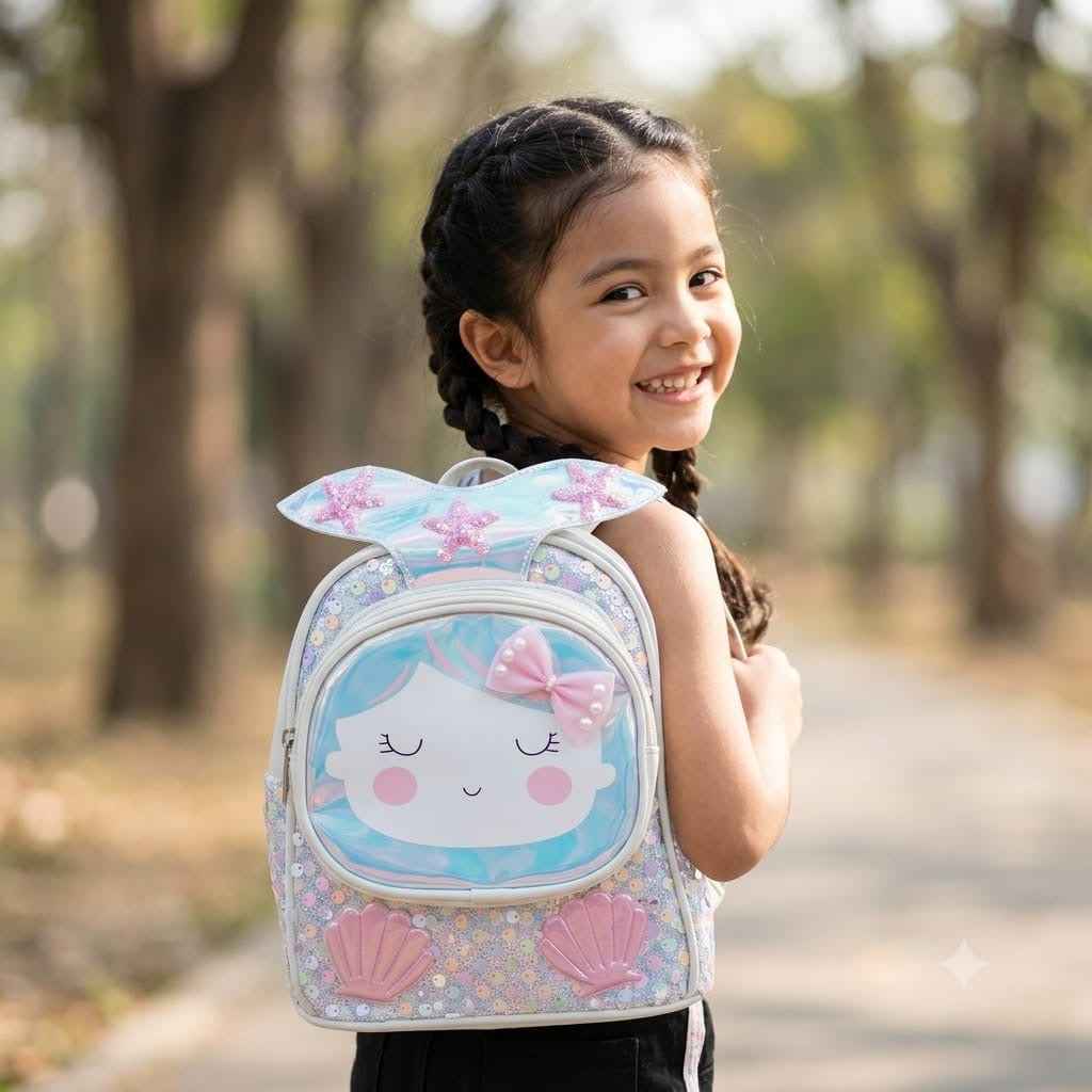 Metallic  sequenced kids bags