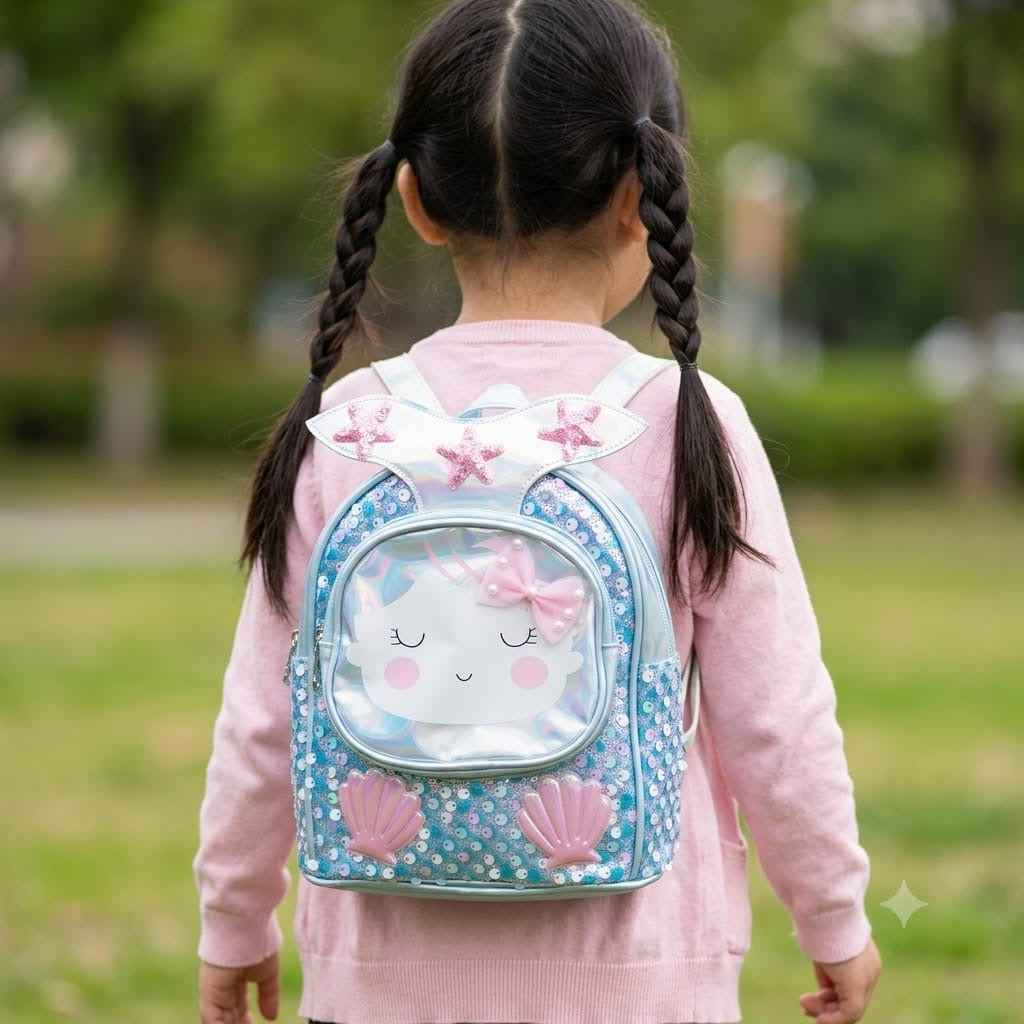 Metallic  sequenced kids bags