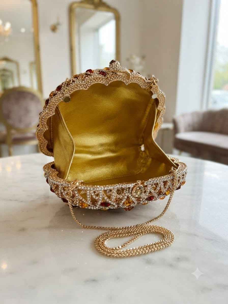 Peacock crystal bags