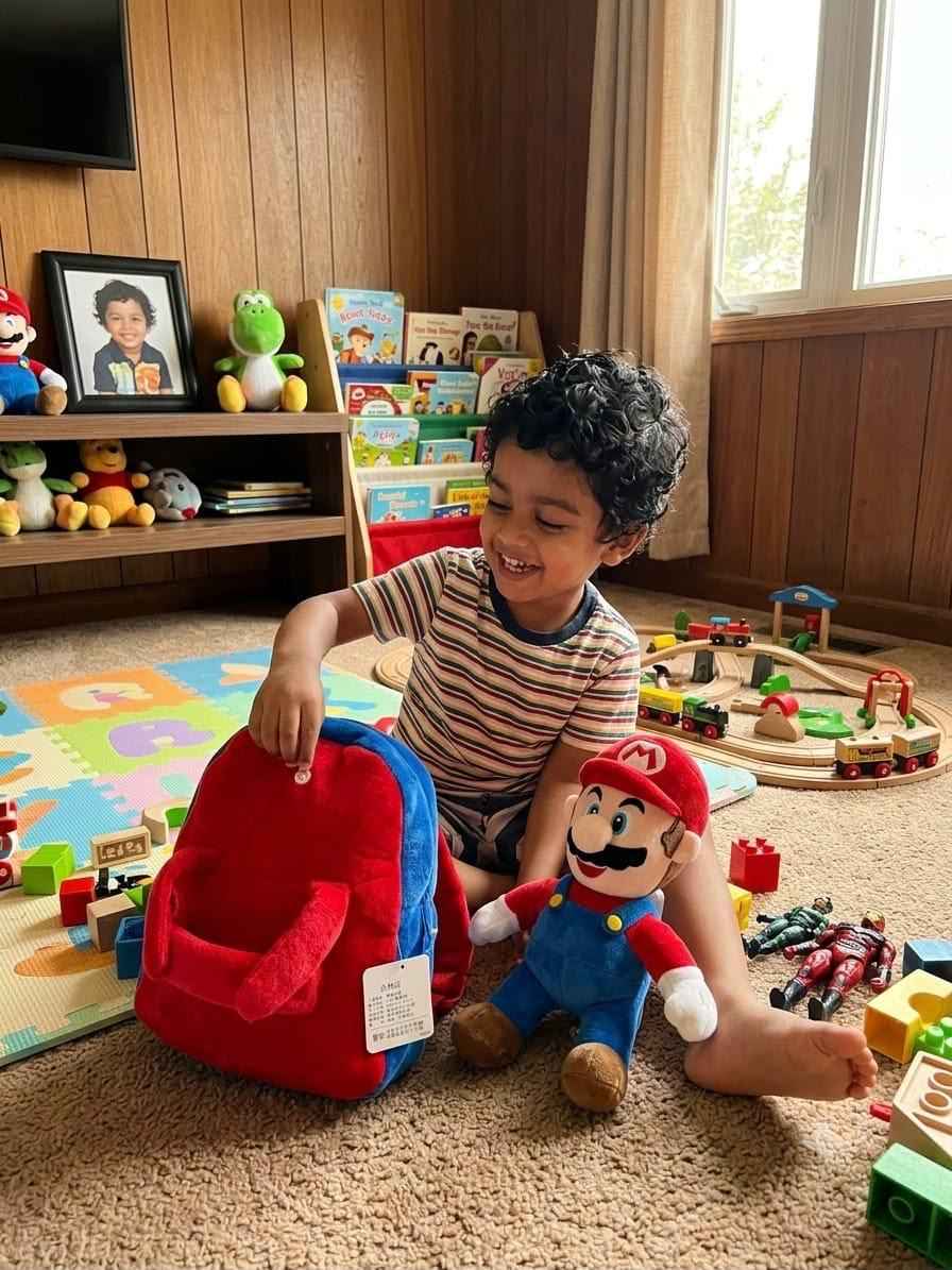 Super Mario & spider Ma’m plush toy backpack