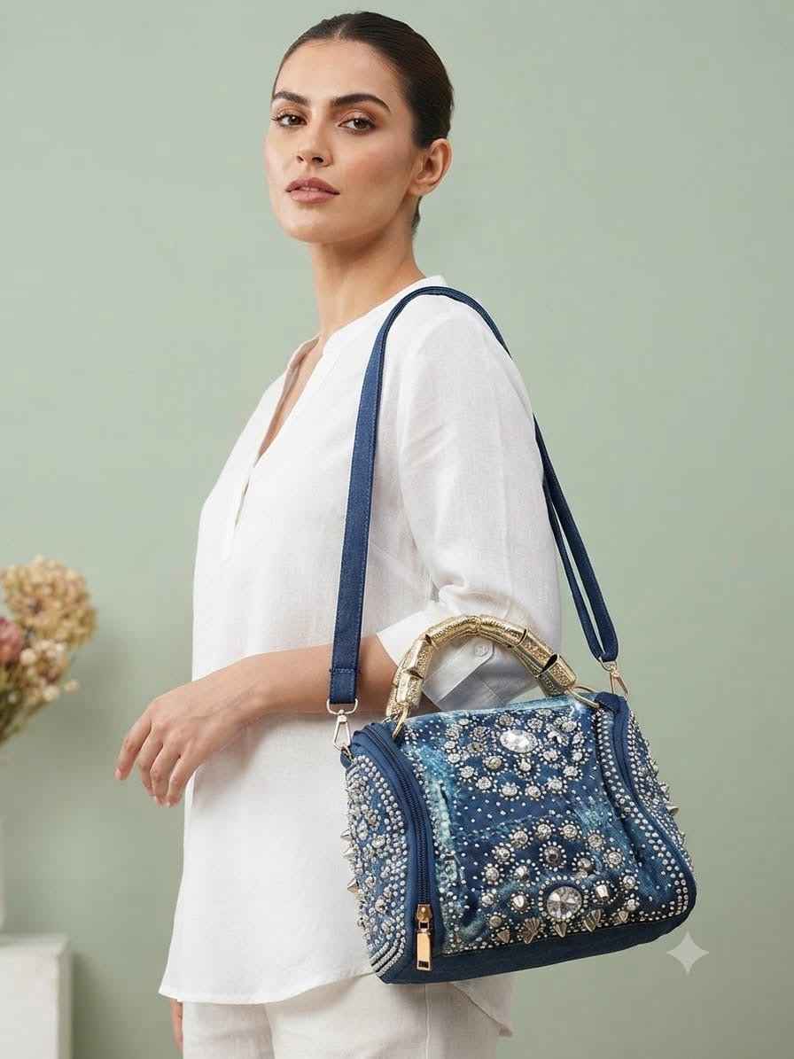 Denim speedy bag #8564-11