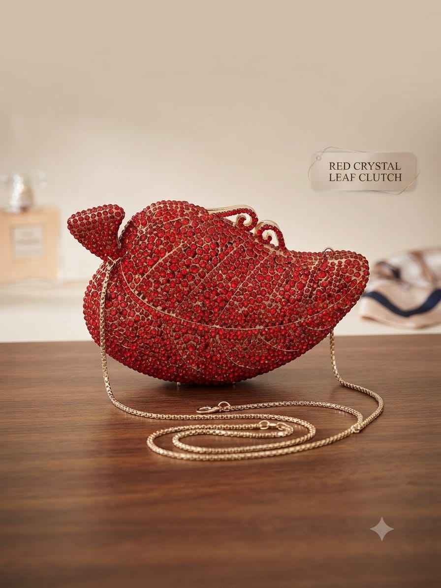 Luxury Crystal leaf bags
