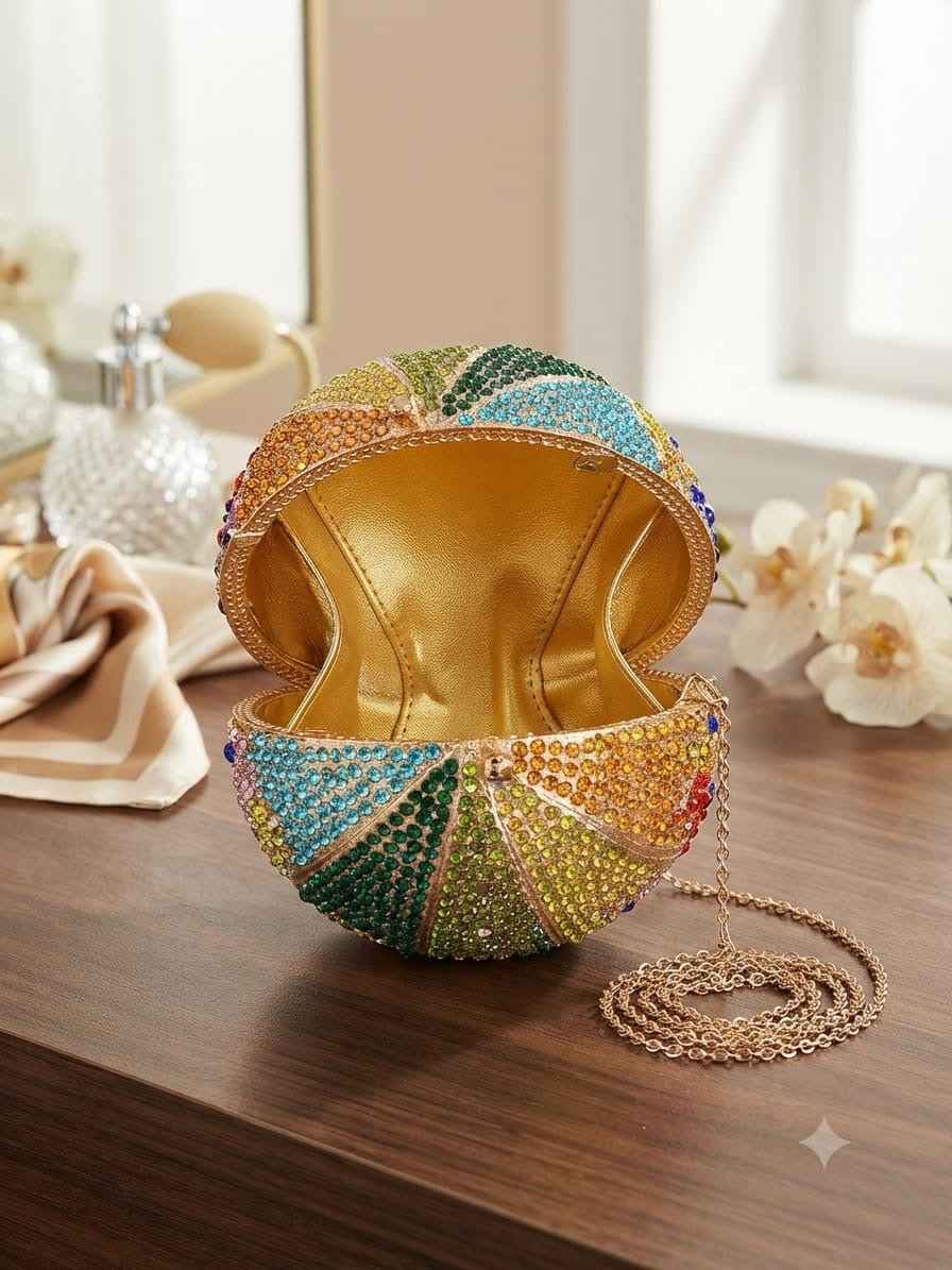Parachute crystal clutch