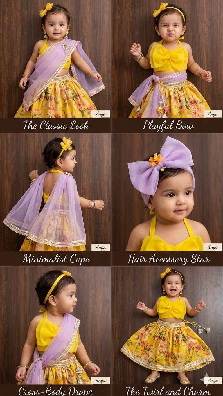 Sunehri Pari : Girls Lehenga Choli Set with Dupatta