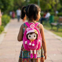 Cute Girl Doll Plush Backpack for Kids