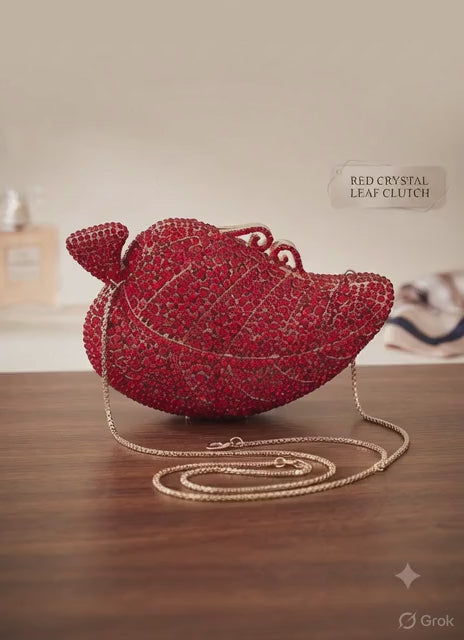 Luxury Crystal leaf bags